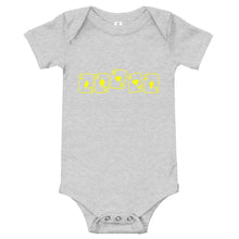 Load image into Gallery viewer, Infant Lokal Yella Diamond & Hearts Onesie