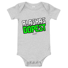 Load image into Gallery viewer, Infant Alaskas Dopest Green Onesie
