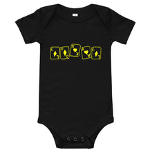 Load image into Gallery viewer, Infant Lokal Yella Diamond & Hearts Onesie