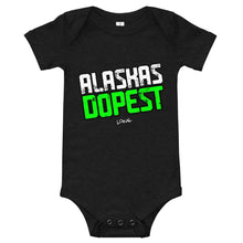 Load image into Gallery viewer, Infant Alaskas Dopest Green Onesie