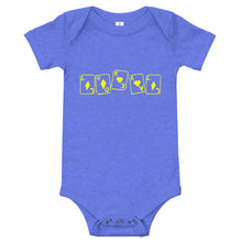 Load image into Gallery viewer, Infant Lokal Yella Diamond & Hearts Onesie