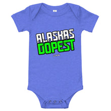 Load image into Gallery viewer, Infant Alaskas Dopest Green Onesie