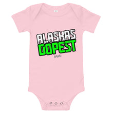 Load image into Gallery viewer, Infant Alaskas Dopest Green Onesie
