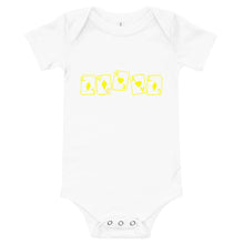 Load image into Gallery viewer, Infant Lokal Yella Diamond & Hearts Onesie