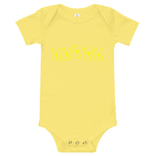 Load image into Gallery viewer, Infant Lokal Yella Diamond & Hearts Onesie