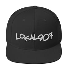 Load image into Gallery viewer, White Lokal907 Snapback Hat