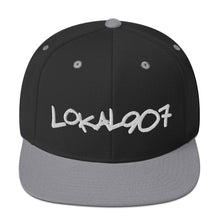 Load image into Gallery viewer, White Lokal907 Snapback Hat