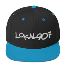 Load image into Gallery viewer, White Lokal907 Snapback Hat