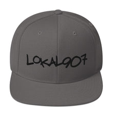 Load image into Gallery viewer, Black Lokal907 Snapback Hat