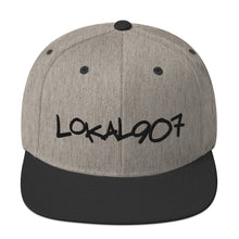 Load image into Gallery viewer, Black Lokal907 Snapback Hat