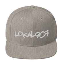 Load image into Gallery viewer, White Lokal907 Snapback Hat