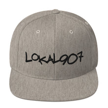 Load image into Gallery viewer, Black Lokal907 Snapback Hat