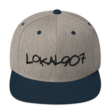 Load image into Gallery viewer, Black Lokal907 Snapback Hat