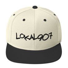 Load image into Gallery viewer, Black Lokal907 Snapback Hat