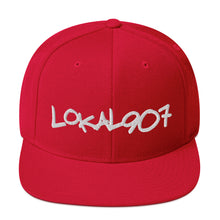 Load image into Gallery viewer, White Lokal907 Snapback Hat