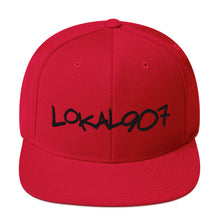 Load image into Gallery viewer, Black Lokal907 Snapback Hat