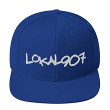 Load image into Gallery viewer, White Lokal907 Snapback Hat