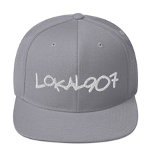 Load image into Gallery viewer, White Lokal907 Snapback Hat