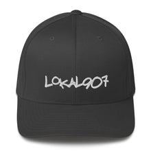 Load image into Gallery viewer, White Lokal907 FlexFit Hat