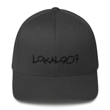 Load image into Gallery viewer, Black Lokal907 FlexFit Hat