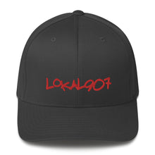 Load image into Gallery viewer, Red Lokal907 FlexFit Hat