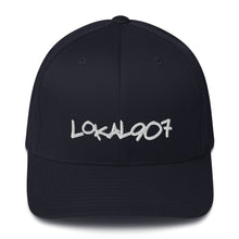 Load image into Gallery viewer, White Lokal907 FlexFit Hat