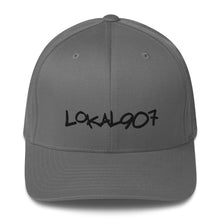 Load image into Gallery viewer, Black Lokal907 FlexFit Hat