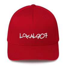 Load image into Gallery viewer, White Lokal907 FlexFit Hat