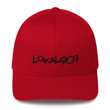 Load image into Gallery viewer, Black Lokal907 FlexFit Hat