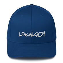 Load image into Gallery viewer, White Lokal907 FlexFit Hat