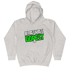 Load image into Gallery viewer, Youth Alaskas Dopest Green Hoodie