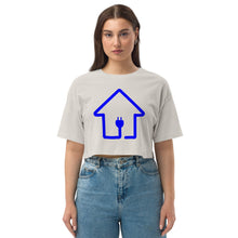 Load image into Gallery viewer, Blue PlugHouse Logo Crop Top