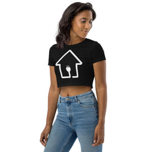 Load image into Gallery viewer, Organic White PlugHouse Crop Top