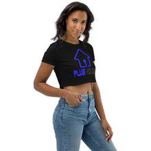 Load image into Gallery viewer, Organic Blue PlugHouse Crop Top
