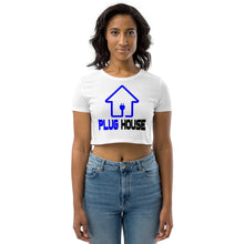 Load image into Gallery viewer, Organic Blue PlugHouse Crop Top