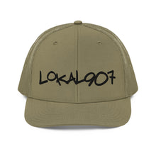 Load image into Gallery viewer, Black Lokal907 Trucker Hat