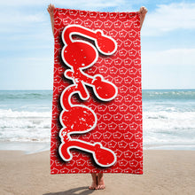 Load image into Gallery viewer, Red Lokal PlugHouse Towel