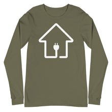 Load image into Gallery viewer, White Plug House Long Sleeve Tee