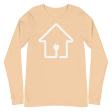 Load image into Gallery viewer, White Plug House Long Sleeve Tee