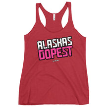 Load image into Gallery viewer, Women's Alaskas Dopest Pink Racerback Tank