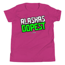 Load image into Gallery viewer, Youth Alaskas Dopest Green Tee
