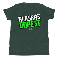Load image into Gallery viewer, Youth Alaskas Dopest Green Tee