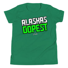 Load image into Gallery viewer, Youth Alaskas Dopest Green Tee
