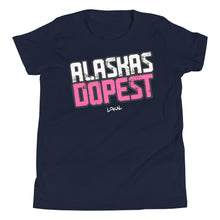 Load image into Gallery viewer, Youth Alaskas Dopest Pink Tee