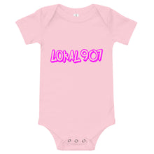 Load image into Gallery viewer, Infant Pink Lokal907 Scratch Onesie
