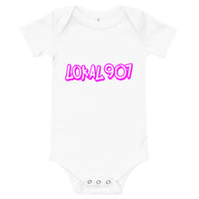 Load image into Gallery viewer, Infant Pink Lokal907 Scratch Onesie
