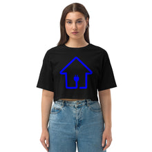 Load image into Gallery viewer, Blue PlugHouse Logo Crop Top
