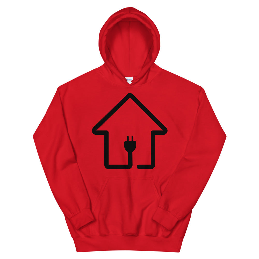 3XL-5XL Black Plughouse Logo Hoodies