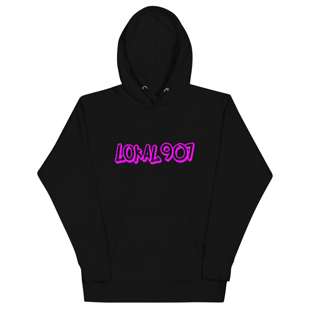 Lokal907 Pink Scratch Hoodie
