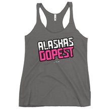 Load image into Gallery viewer, Women&#39;s Alaskas Dopest Pink Racerback Tank
